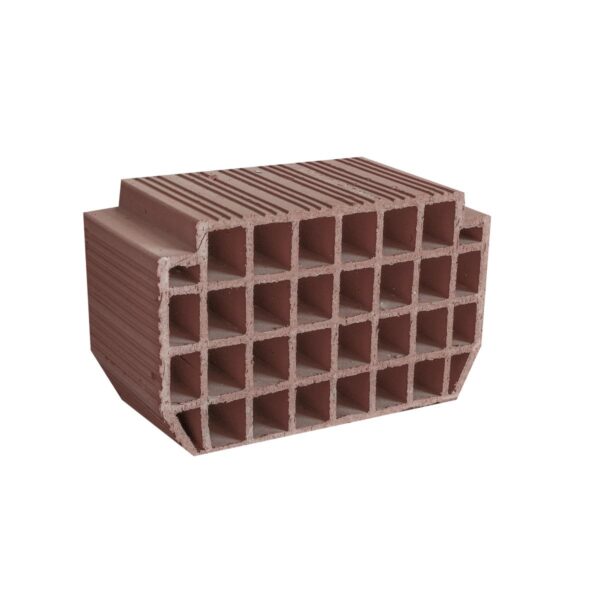 RED BRICK HORDI BEVEL EDGE 20x25x40cm.ALKHAYAT