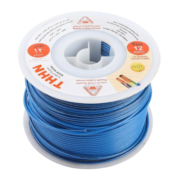 RIYADH WIRE THHN No.12 AWG (4mm²) 400/750v (500ft/152.4mtr) -BLUE