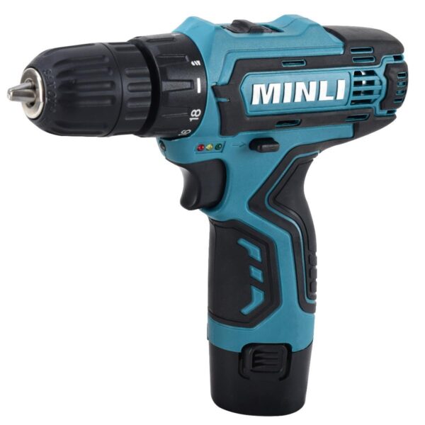 MINLI CORDLESS DRILL WITH BATTERY SIZE 12V MODEL NO DC102.2 - CHINA