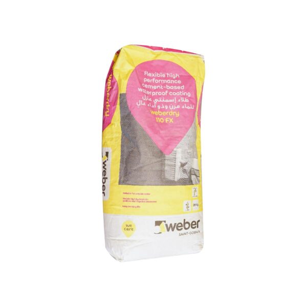 WEBERDRY 110 FX GREY FLEXIBLE HIGH PERFORMANCE CEMENT BASE WATERPROOOF COATING-A+B- (30 Kg)