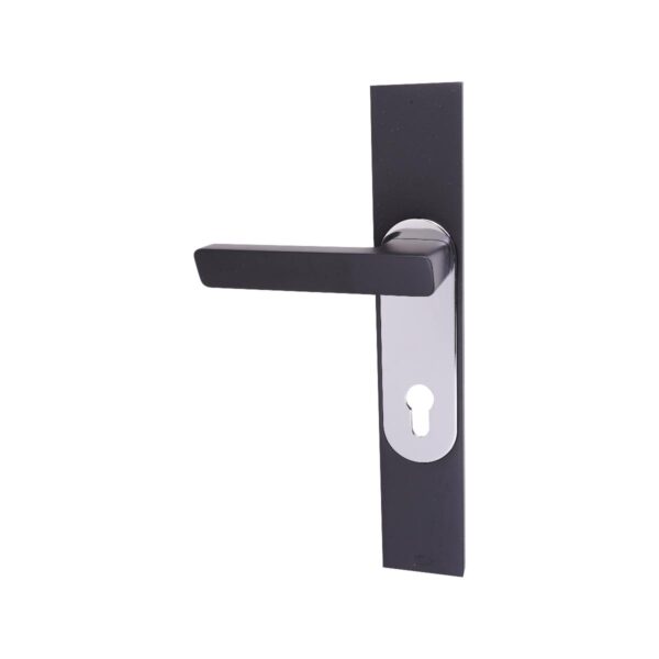 DOOR HANDLE CONVEX NO. HAY2145/L - S19/S04 BLACK SILVER - GREECE