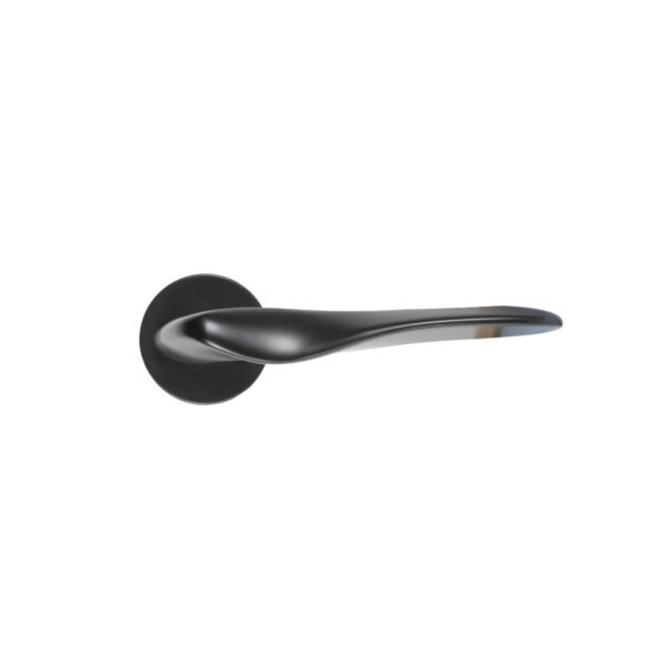 DOOR HANDLE WHITE SWAN NO. QA30. BLACK - CHINA