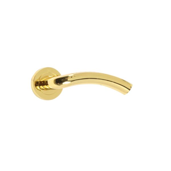 DOOR HANDLE WHITE SWAN SEPARATED NO. 413L GOLD PLATED