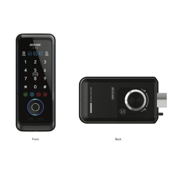 Korean lock works with fingerprint, numbers and card black color 510F