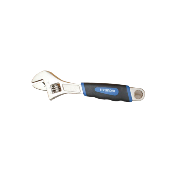 Hyundai Adjustable Wrench with Rubber Grip & Number