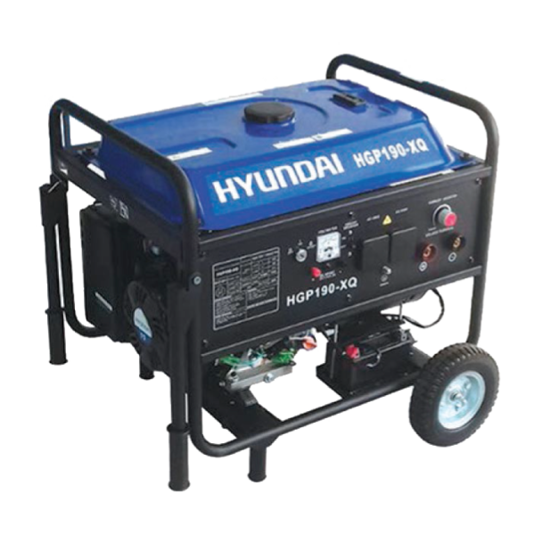 Hyundai Gasoline Generator with Welding Machine - 190Amp - Manual/Recoil Start - 2 Outlets 220V/60Hz - HGP190-XQ