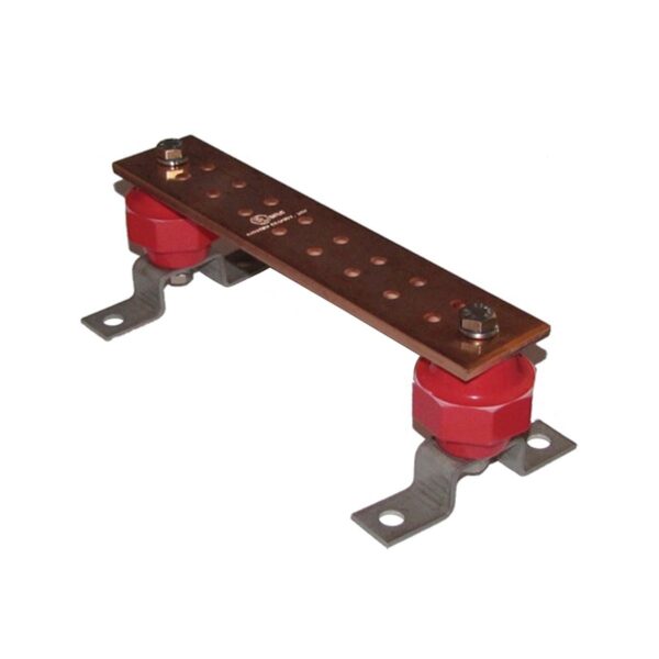 BBB14210A, Bare Copper Busbar, 1/4"x2"x10", 16 Holes