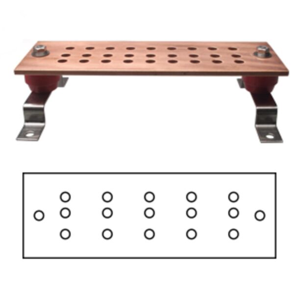 CB14412C Copper Ground Bar/Bus Bar