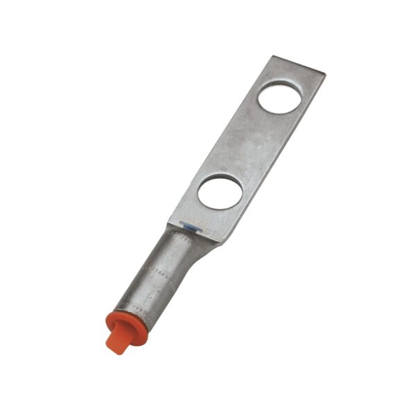 YGA282NW Compression Grounding Lug, 4/0 AWG Cu, 2-Hole, 1/2" Stud, 1-3/4" Spacing, Hot Tin Dipped